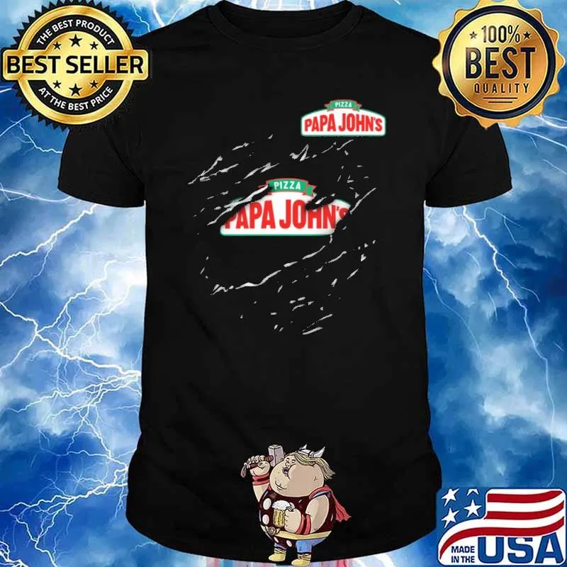 Pizza Papa John's logo shirt