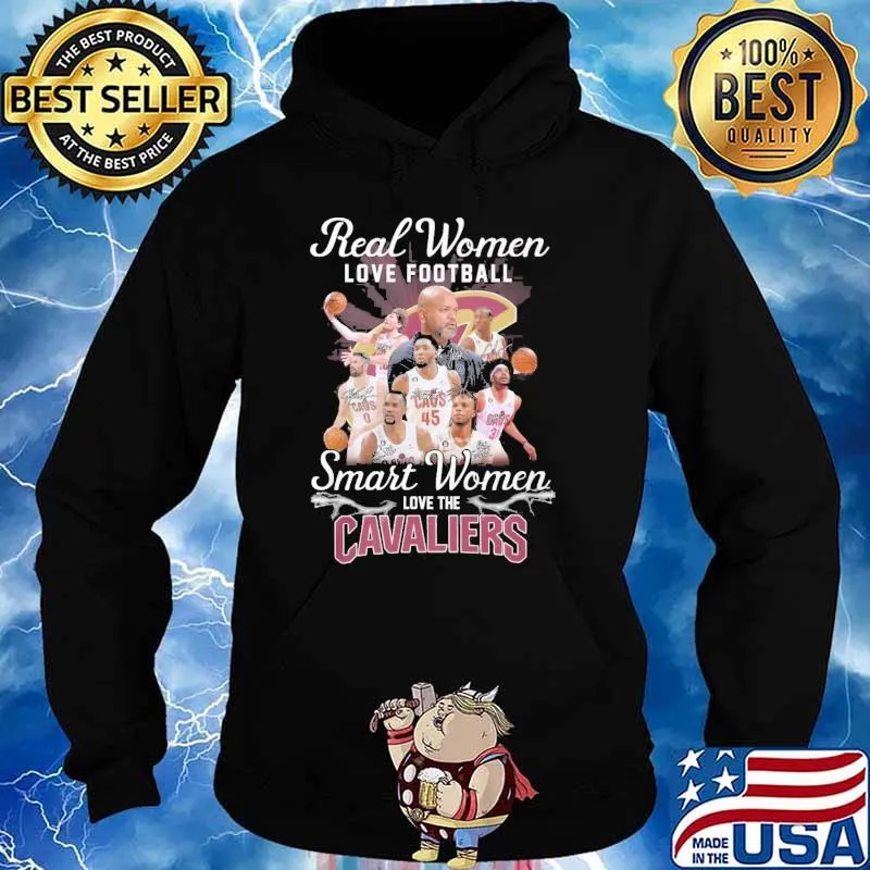 Real women love football smart women love the Cavaliers signatures s Hoodie