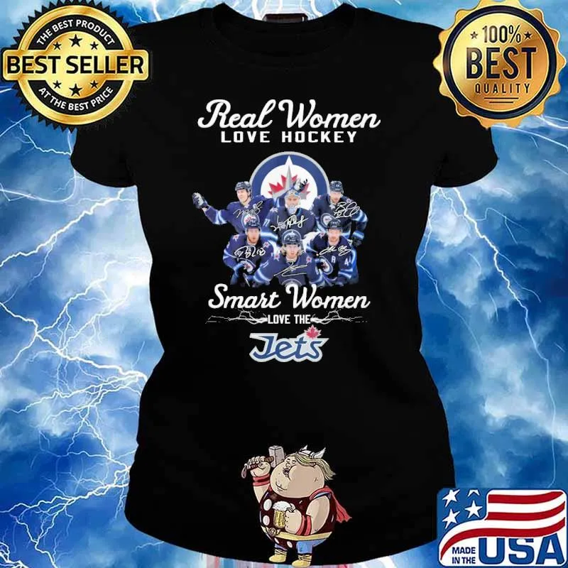 Real women love football smart women love the Jets signatures s Ladies tee