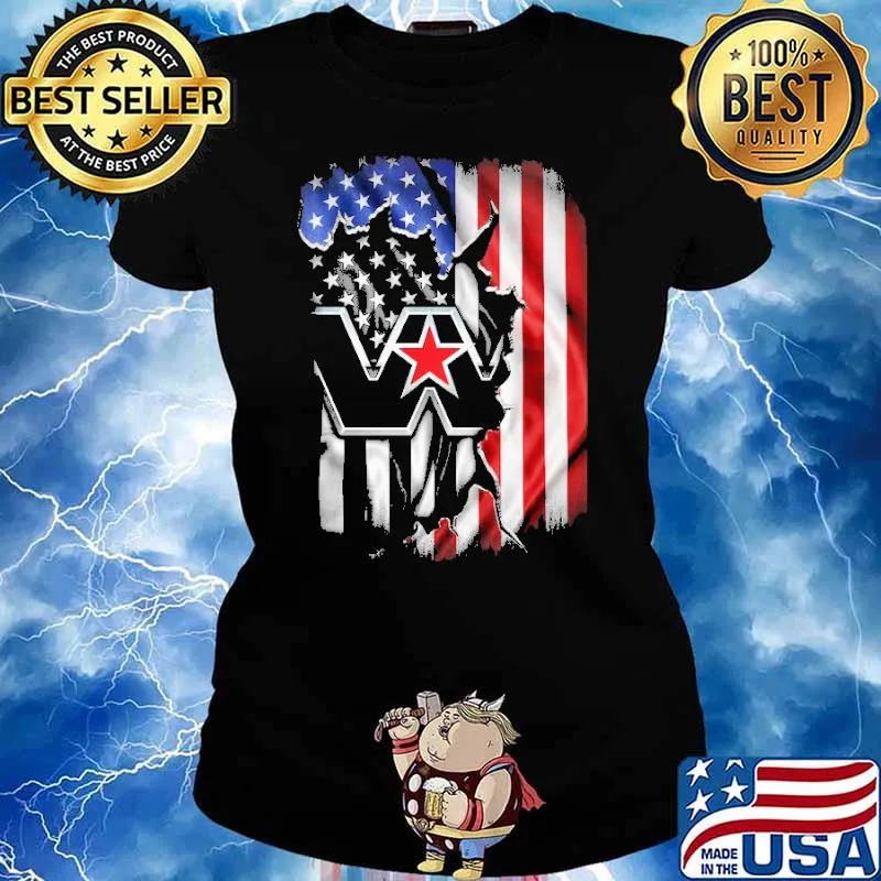 Shipping worldwide America flag s Ladies tee