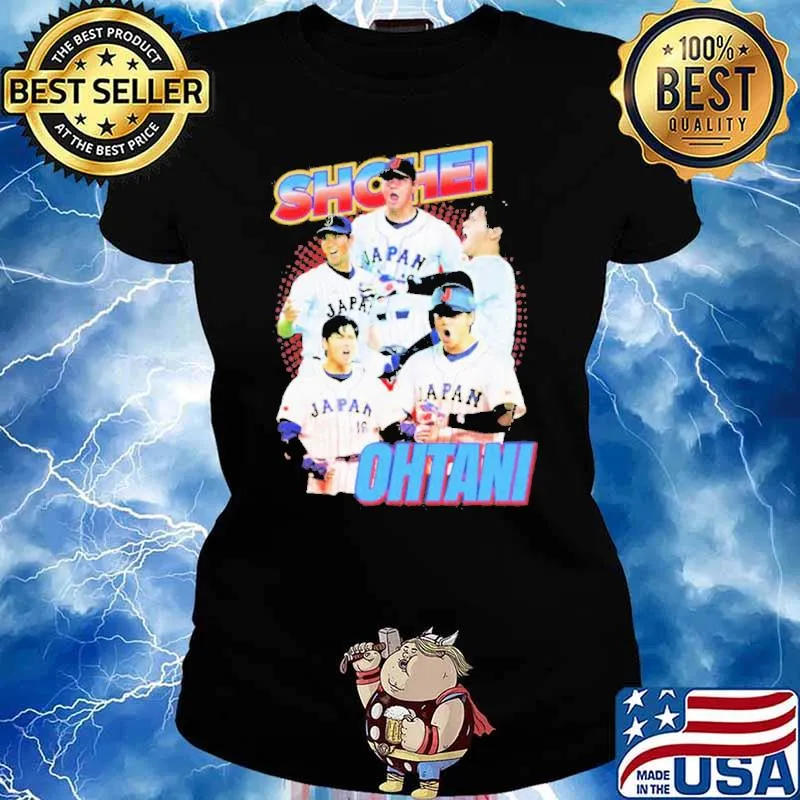 Shohei Ohtani collage Japan baseball s Ladies tee