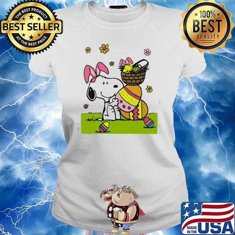 Snoopy and woodstocks happy easter s Ladies tee