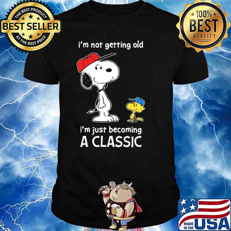 Snoopy and woodstocks I'm not getting old I'm just becoming a classic shirt