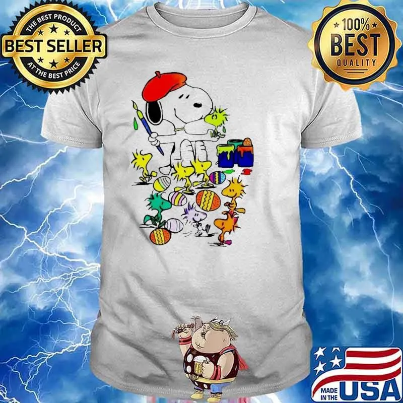Snoopy and woodstocks pain Easter shirt