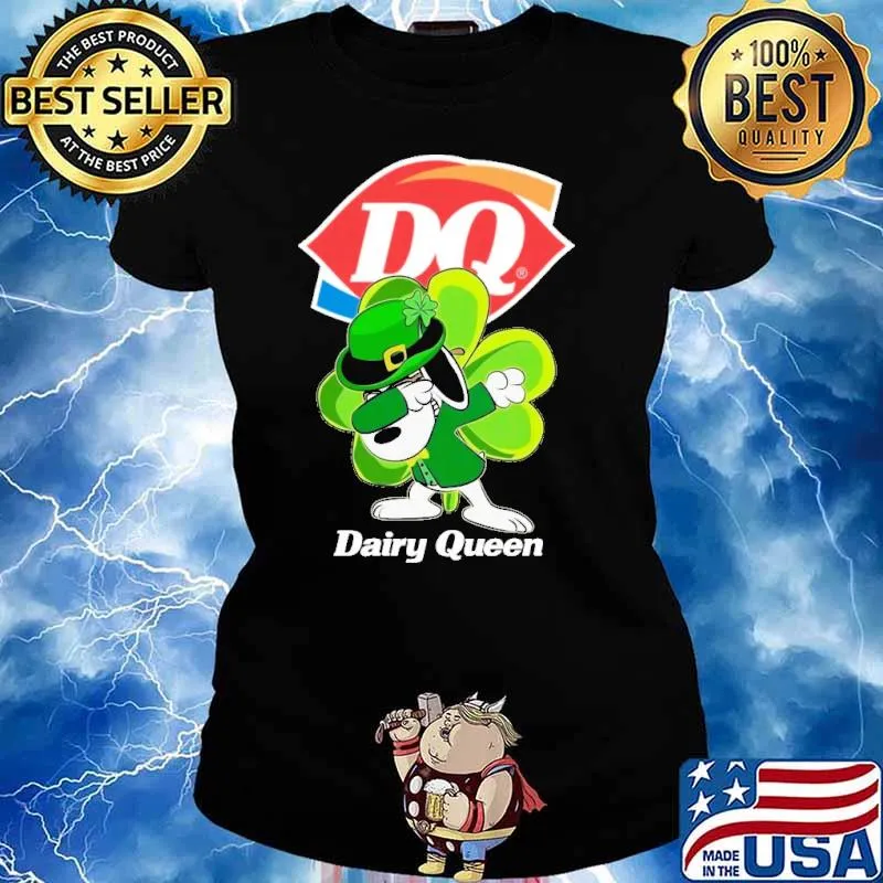 Snoopy dabbing Dairy Queen St.Patrick's day s Ladies tee