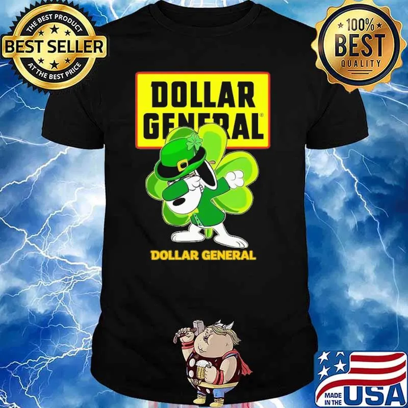 Snoopy dabbing Dollar General St.Patrick's day shirt