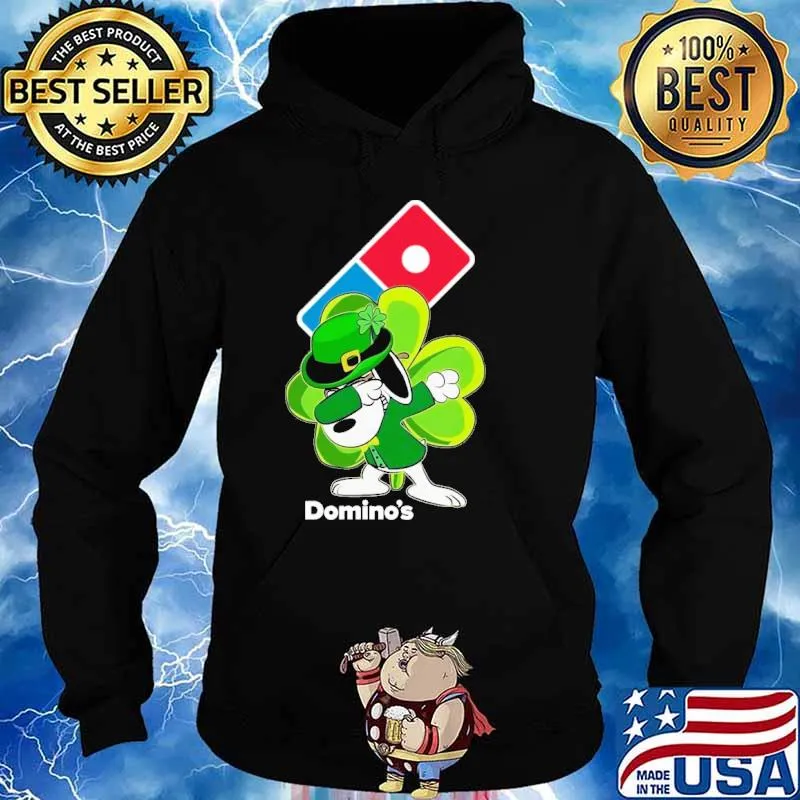 Snoopy dabbing domino's pizzas St.Patrick's day s Hoodie
