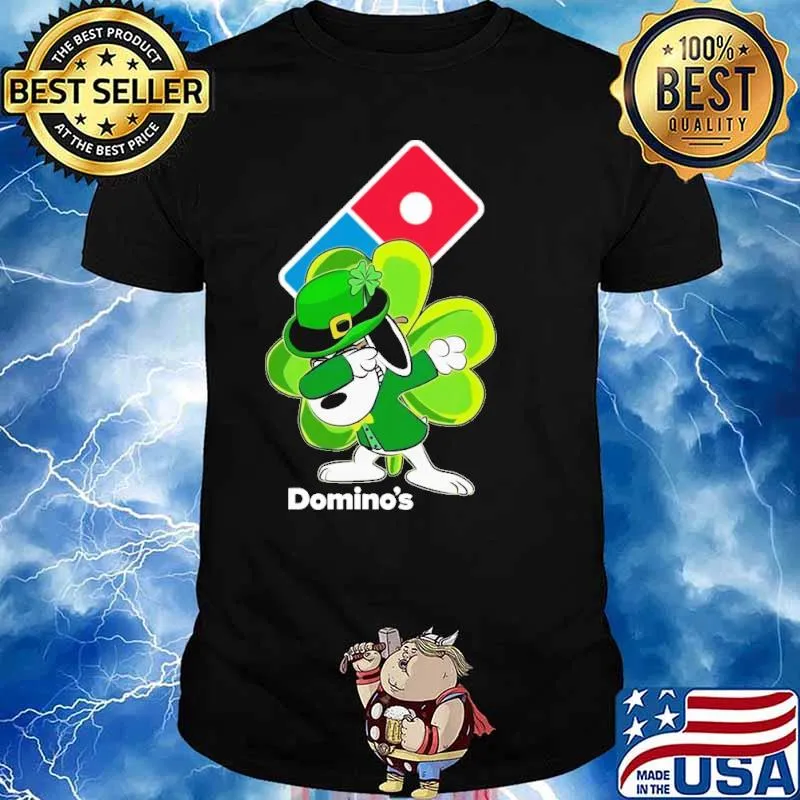 Snoopy dabbing domino's pizzas St.Patrick's day shirt