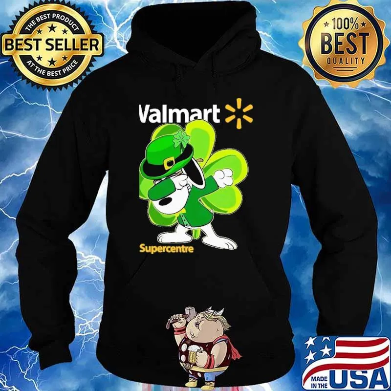 Snoopy dabbing Walmart supercentre St.Patrick's day s Hoodie