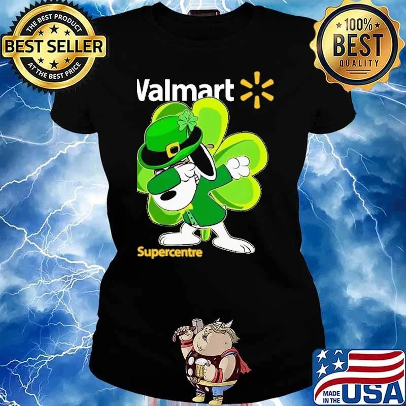 Snoopy dabbing Walmart supercentre St.Patrick's day s Ladies tee