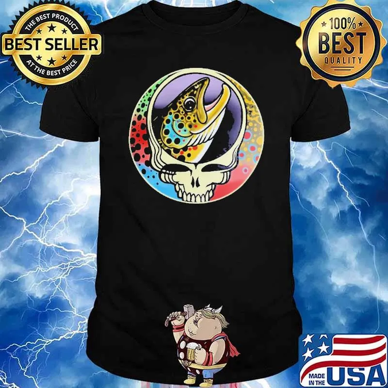 Steal Your Face Brown Trout Grateful Dead Flylords shirt