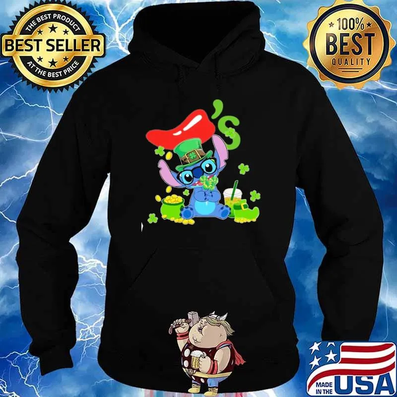 Stitch hug CHILI'S St.Patrick's day s Hoodie
