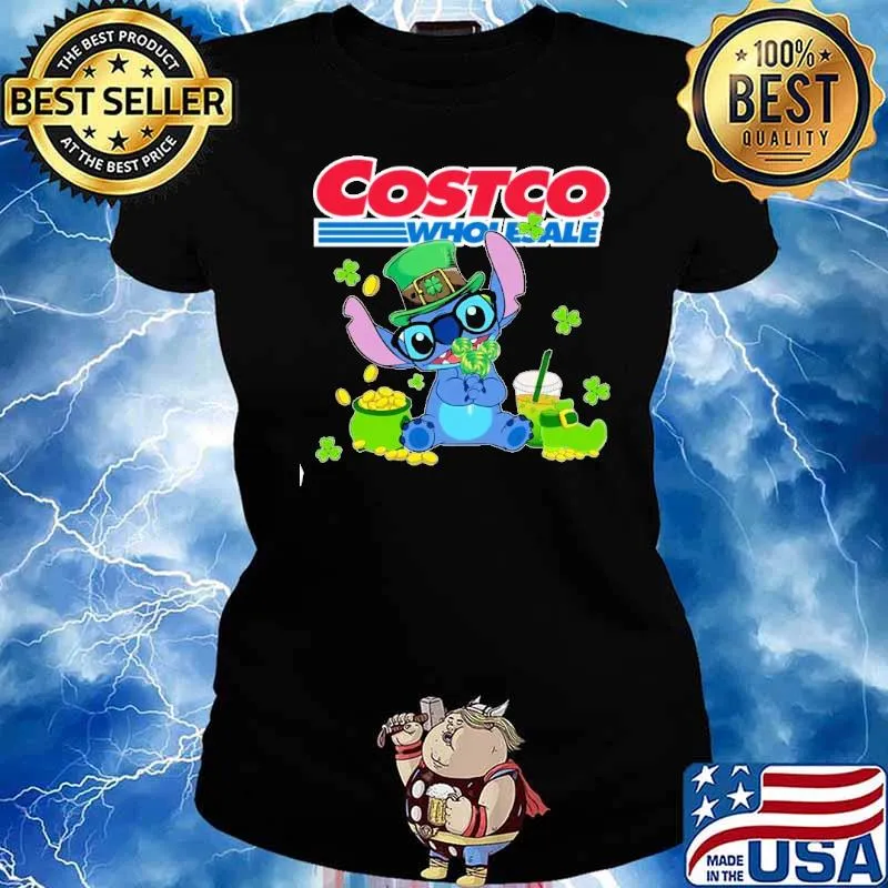 Stitch hug Costco Wholesale St.Patrick's day s Ladies tee