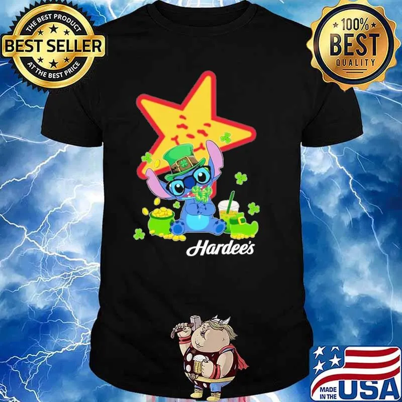 Stitch hug Hardee's St.Patrick's day shirt