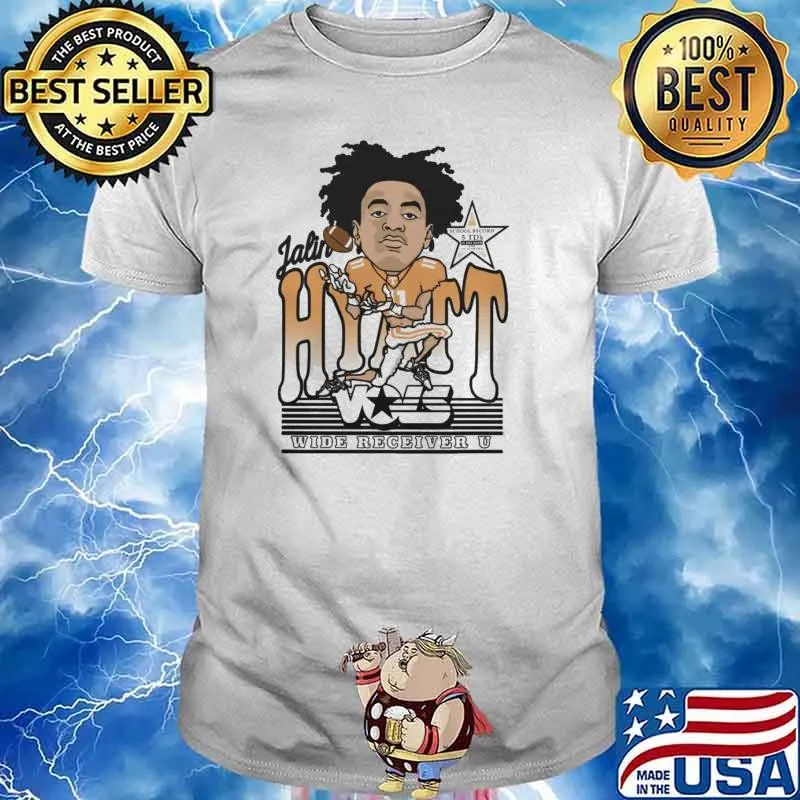 Tennessee Volunteers Football Jalin Hyatt Caricature wide receiver U shirt