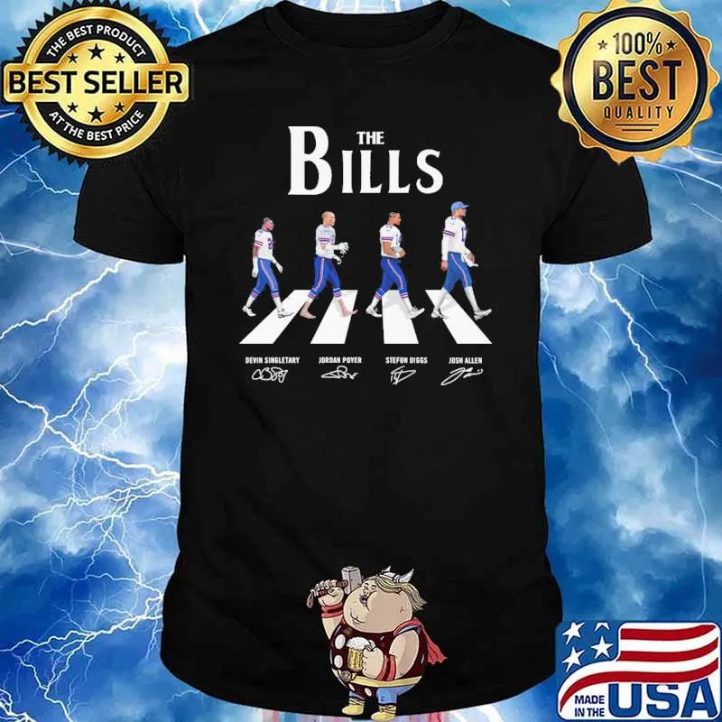 The Bills signatures Walking Abbey Road shirt