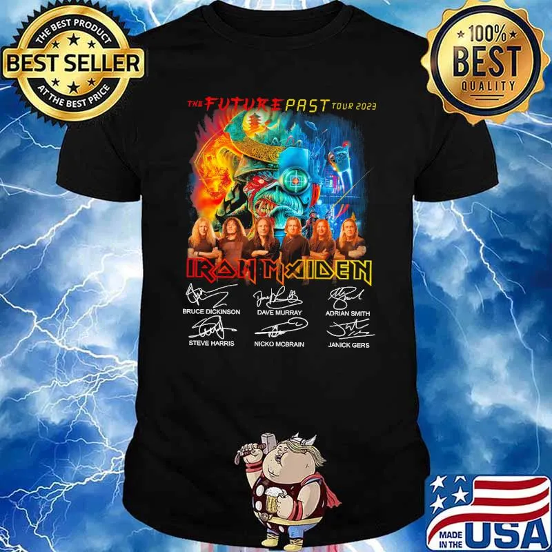 The future past tour 2023 Iron Maiden signatures shirt