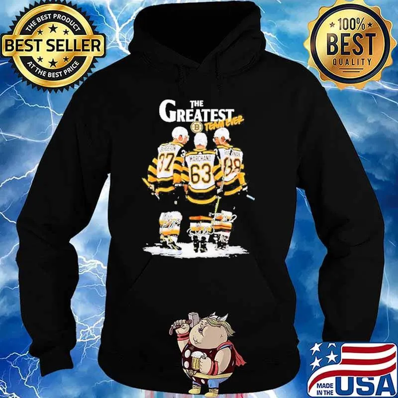The Greatest Team Ever Marchand Signature Bruins Shirt Hoodie