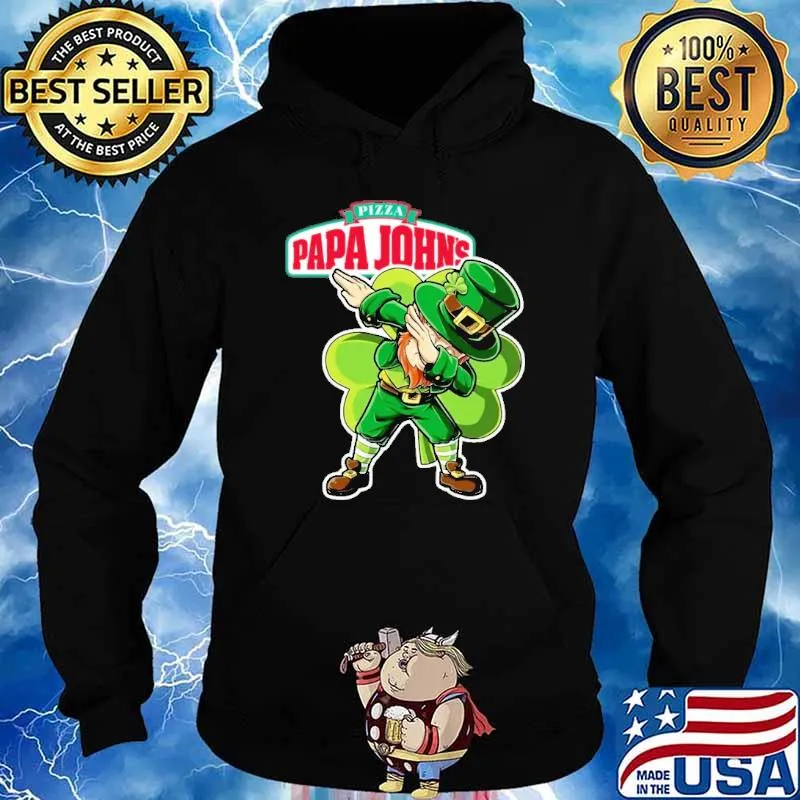 The Leprechaun Dab dabbing pizza papa John's St.Patrick's day s Hoodie
