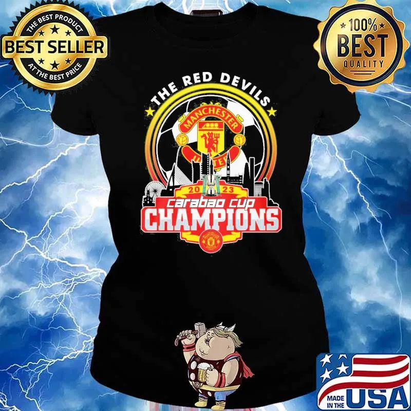 The red devils carabao cup champions Manchester 2023 s Ladies tee