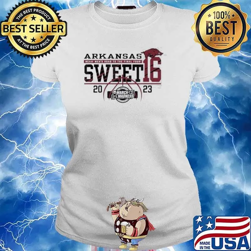 The Road To Final Four Arkansas Razorbacks Men’s Sweet 16 2023 March Madness Shirt Ladies tee