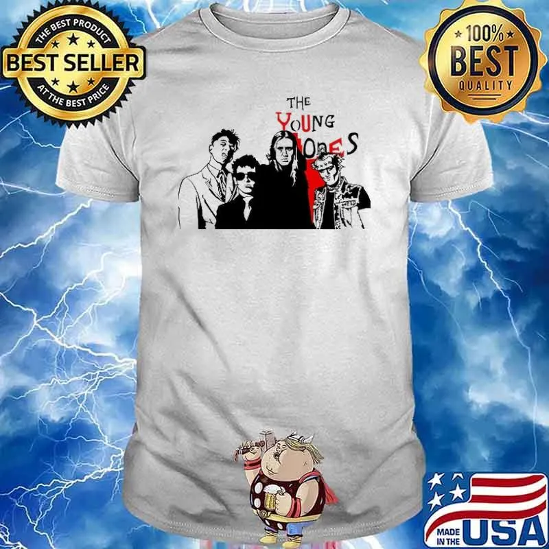 The Young Ones black and red shirt