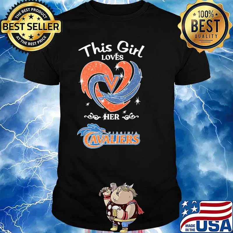 This girl loves her Virginia Cavaliers heart diamond shirt