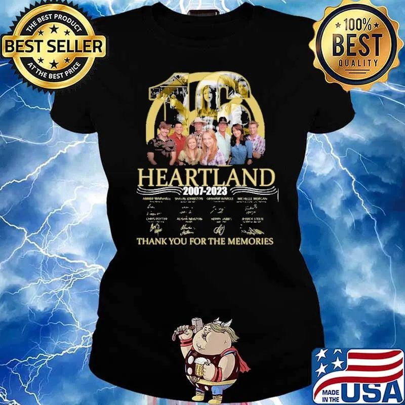 16 Heartland 2007-2023 thank you for the memories signatures s Ladies tee