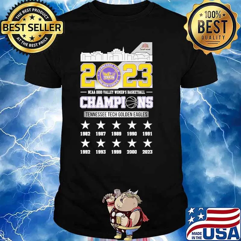 2023 Tennessee tech golden eagles NCAA Ohio valley women's basketball champions shirt