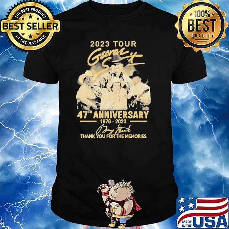2023 tour George Strait 47th anniversary 1976-2023 thank you for the memories signature shirt