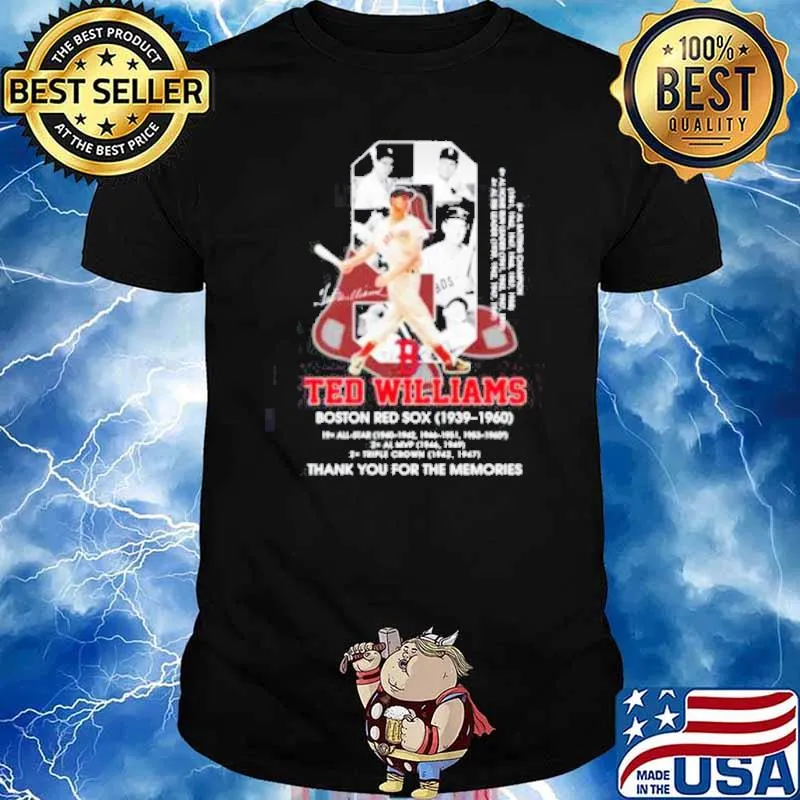 9 Ted Williams Boston Red Sox 1939-1960 thank you for the memories Shirt