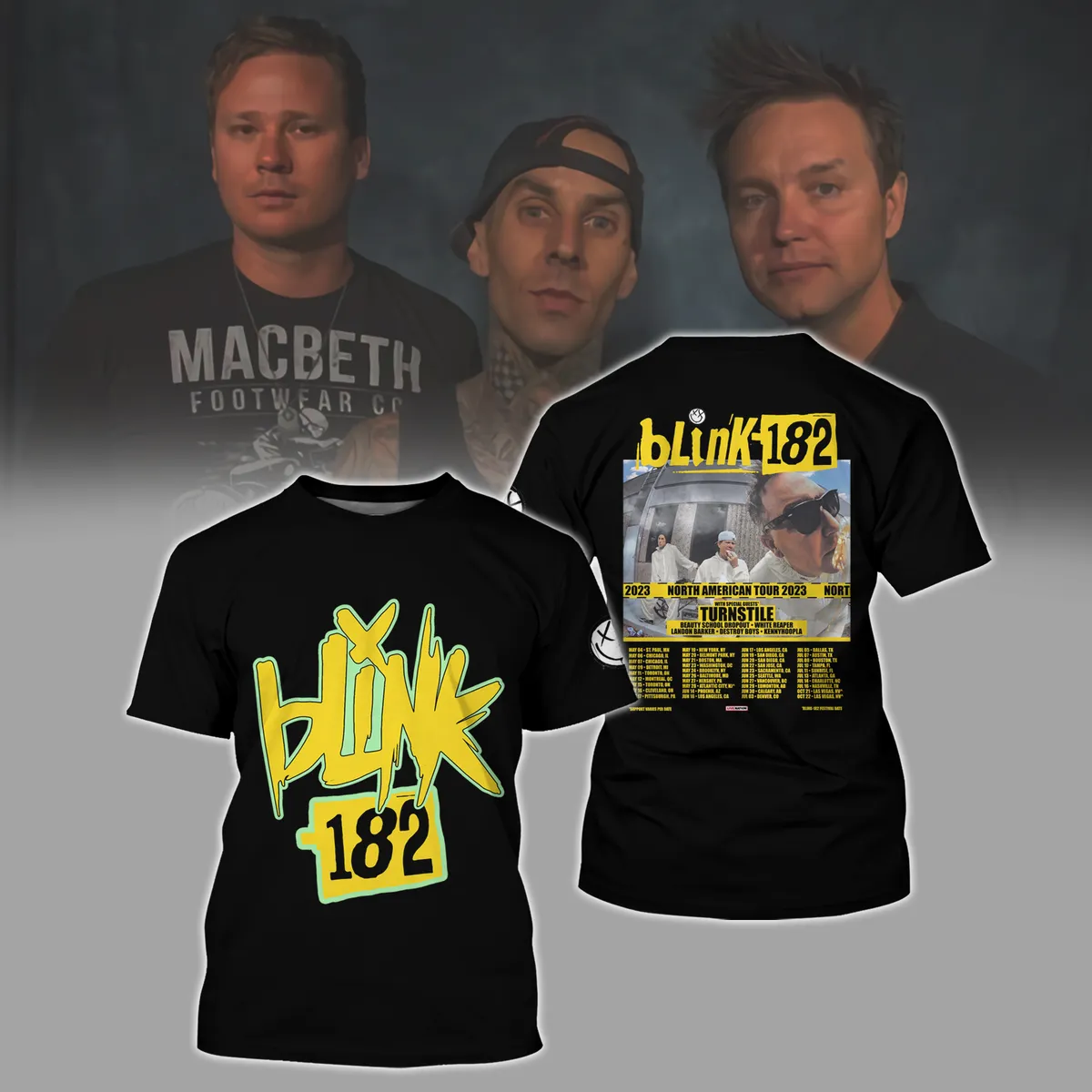 Blink182 Coachella Turnstile 2023 music shirt - Image 2