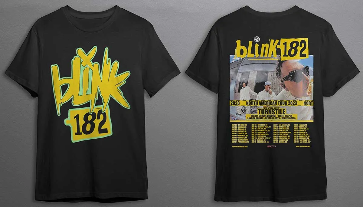 Blink182 Coachella Turnstile 2023 music shirt