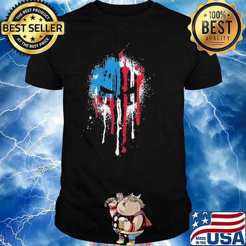 American Punisher skull flag Shirt
