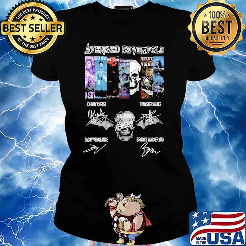 Avenged sevenfold Johnny Christ Synyster Gates signatures s Ladies tee