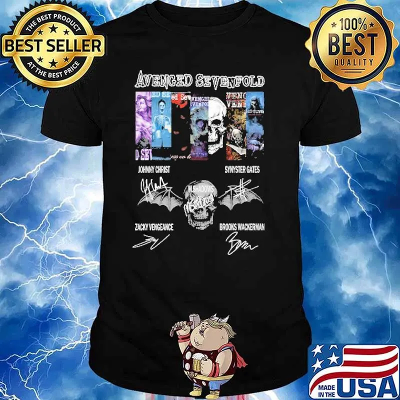 Avenged sevenfold Johnny Christ Synyster Gates signatures shirt