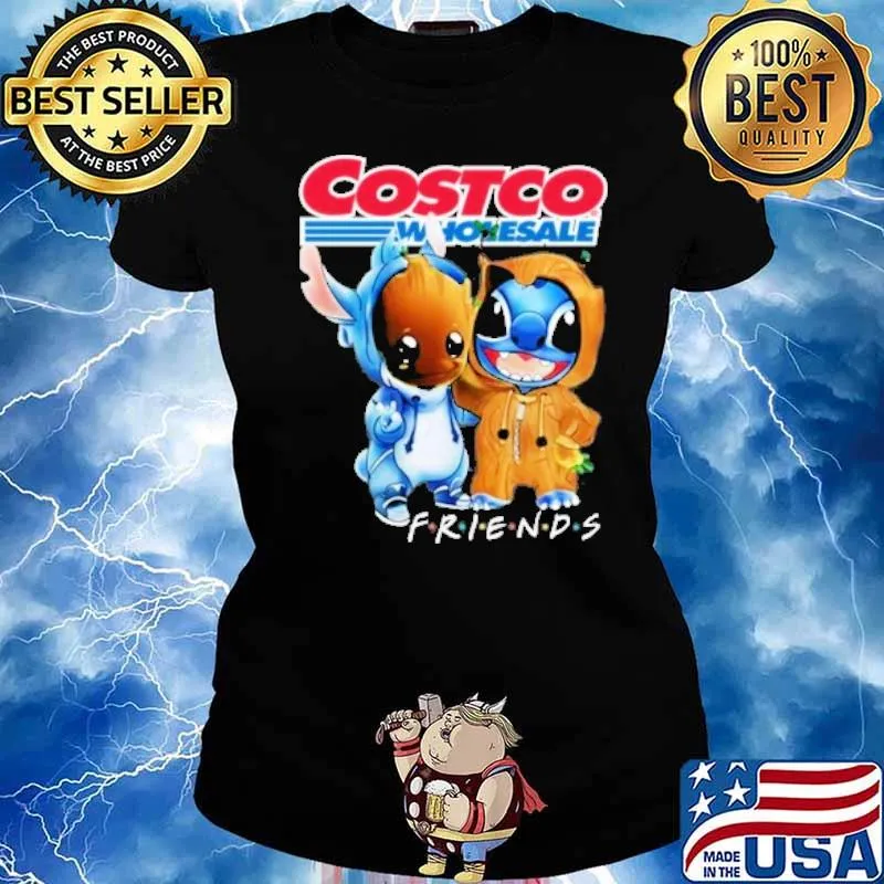 Baby groot and Stitch Costco Wholesale friends s Ladies tee