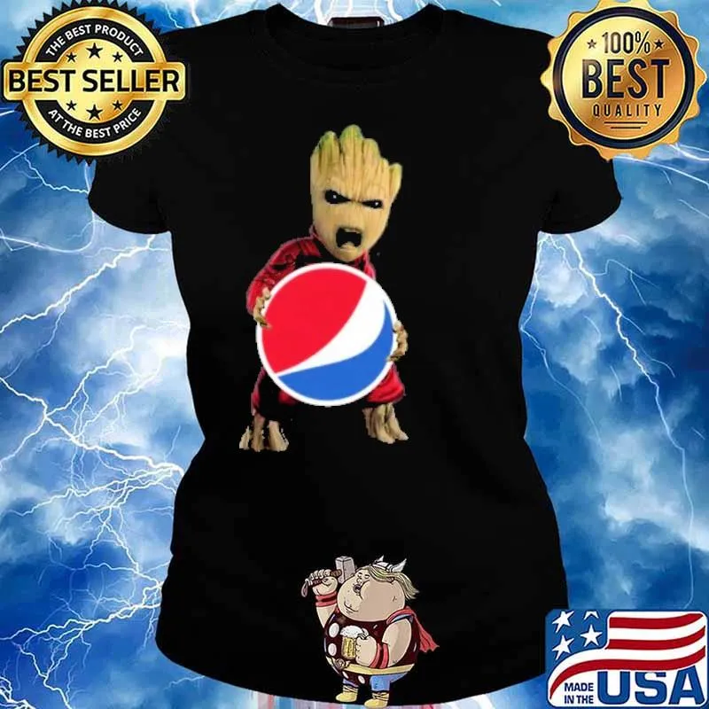 Baby Groot hug Pepsi s Ladies tee