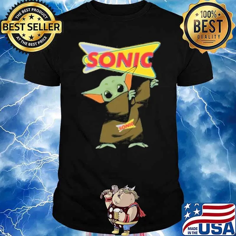 Baby yoda dabbing SONIC DRIVE-IN shirt