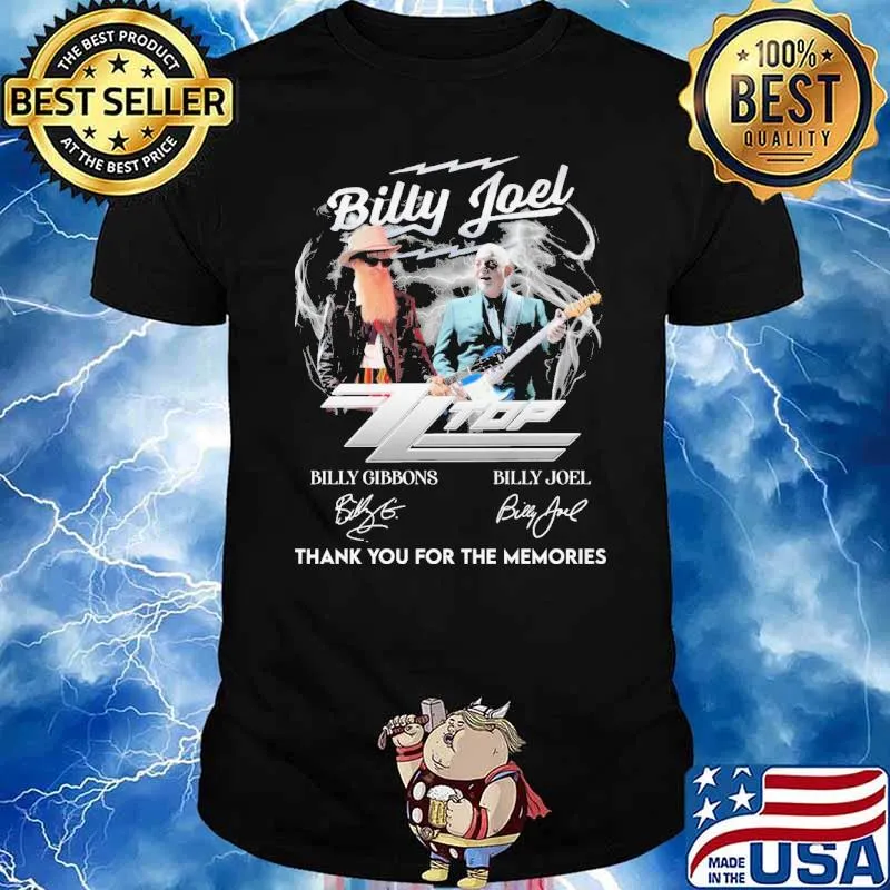 Billy Joel ZZ top thank you for the memories signature shirt