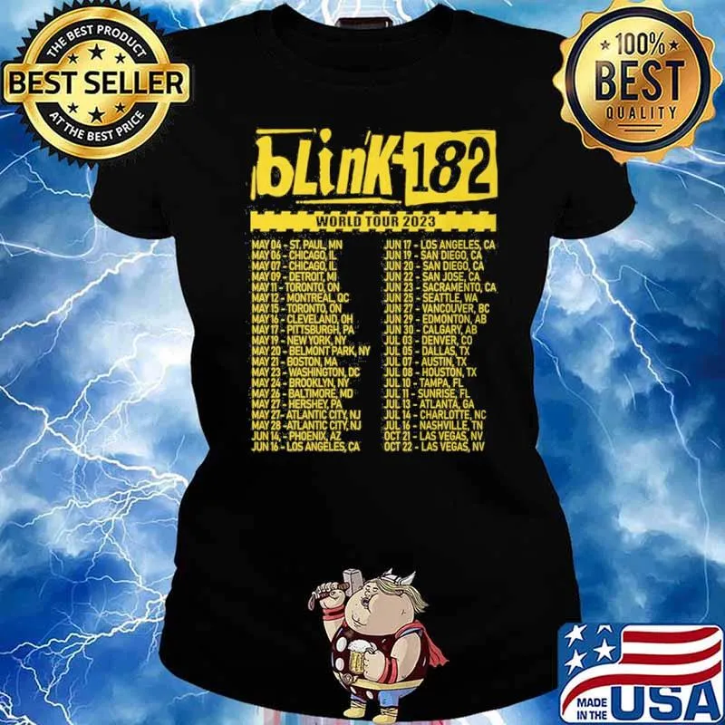 Blink 182 world tour 2023 s Ladies tee