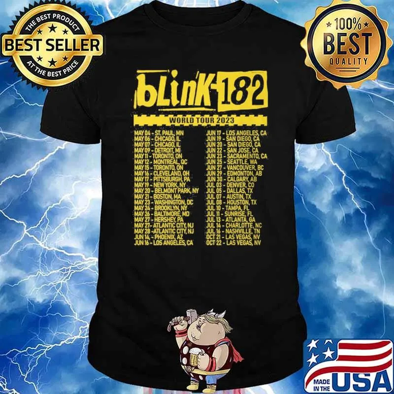 Blink 182 world tour 2023 shirt