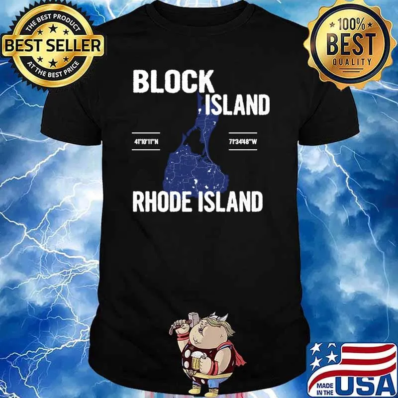 Block Island Rhode Island Graphic Retro T-Shirt