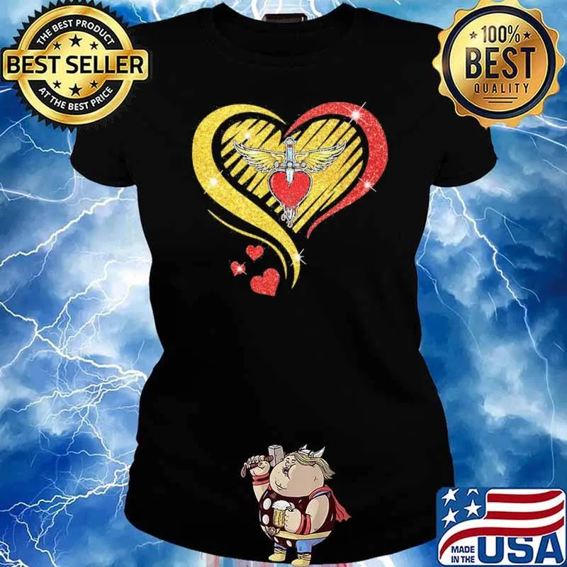 Bon Jovi heart love diamond s Ladies tee