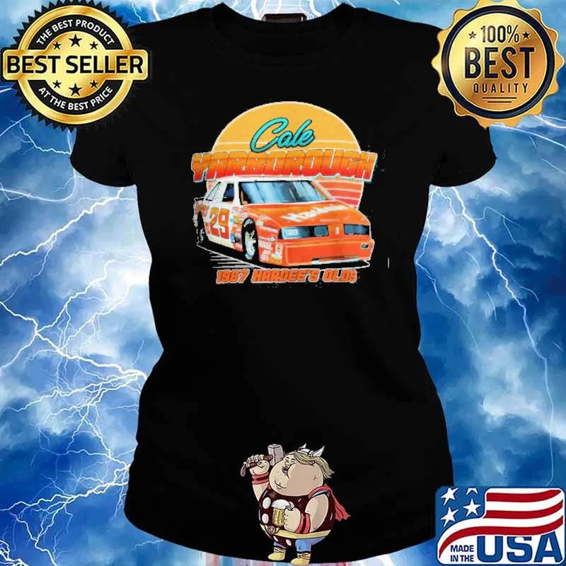Cale Yarborough Nascar 80s retro 1987 hardee's olds s Ladies tee