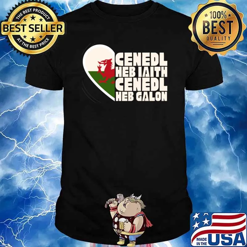 Cenedl Heb Laith Cenedl Heb Galon Symbol T-Shirt