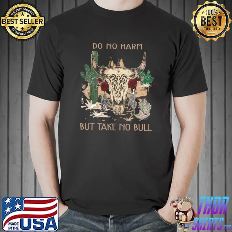 Country Music But Take No Bull Cowboy Desert Leopard Roses T-Shirt
