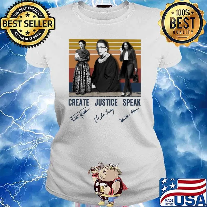 Create Justice speak vintage signatures s Ladies tee