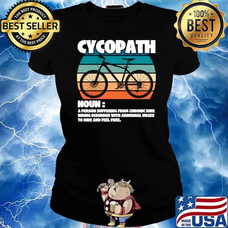 Cycopath Definition A Person Suffering From Chronic Bike Vintage Mountain Cycle T-Shirt Ladies tee