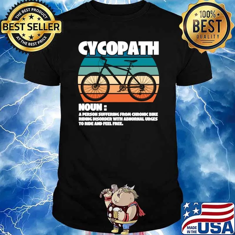 Cycopath Definition A Person Suffering From Chronic Bike Vintage Mountain Cycle T-Shirt